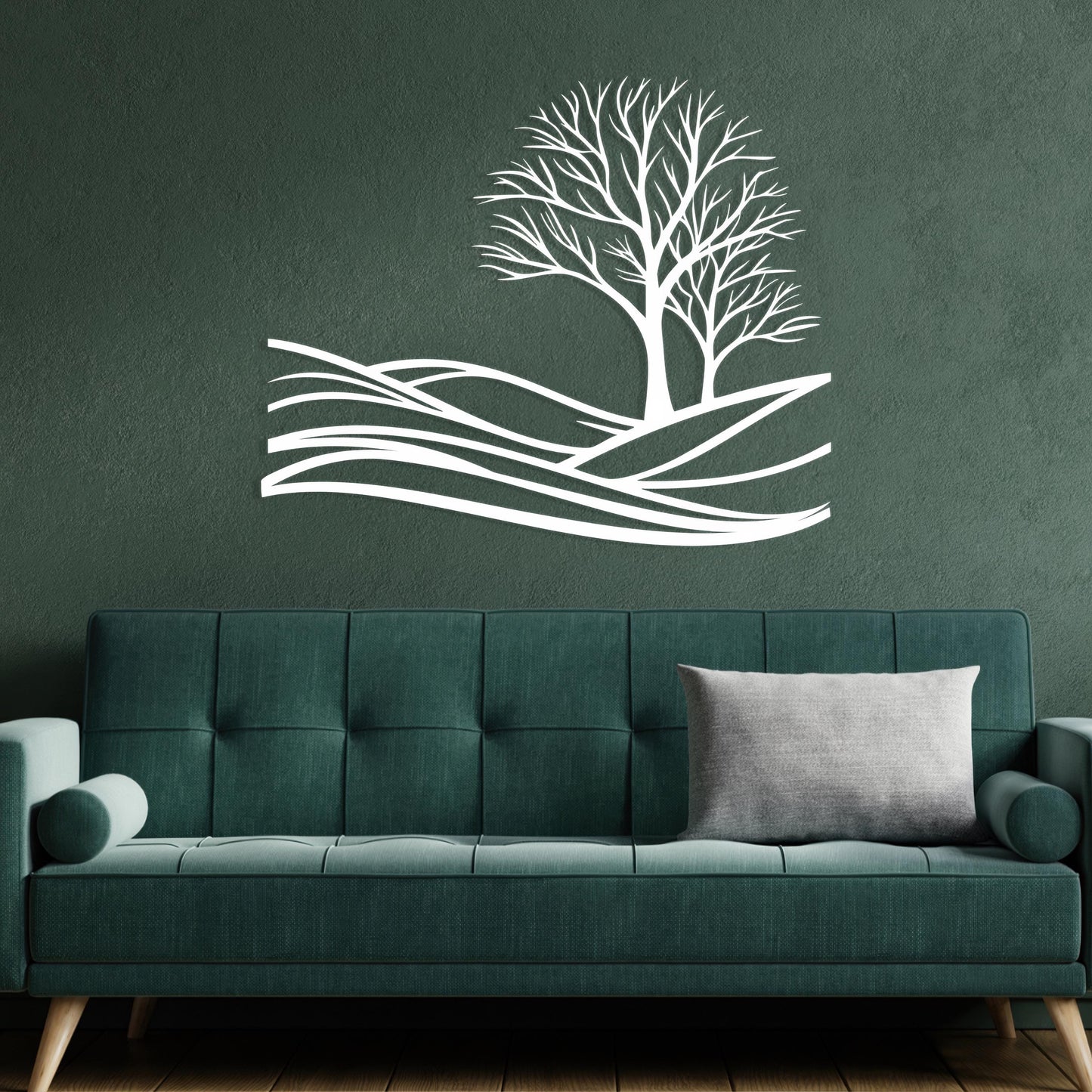 Minimalist Tree Metal Wall Art, Nature Inspired Line Decor, Unique Birthday Gift | Wallsignature