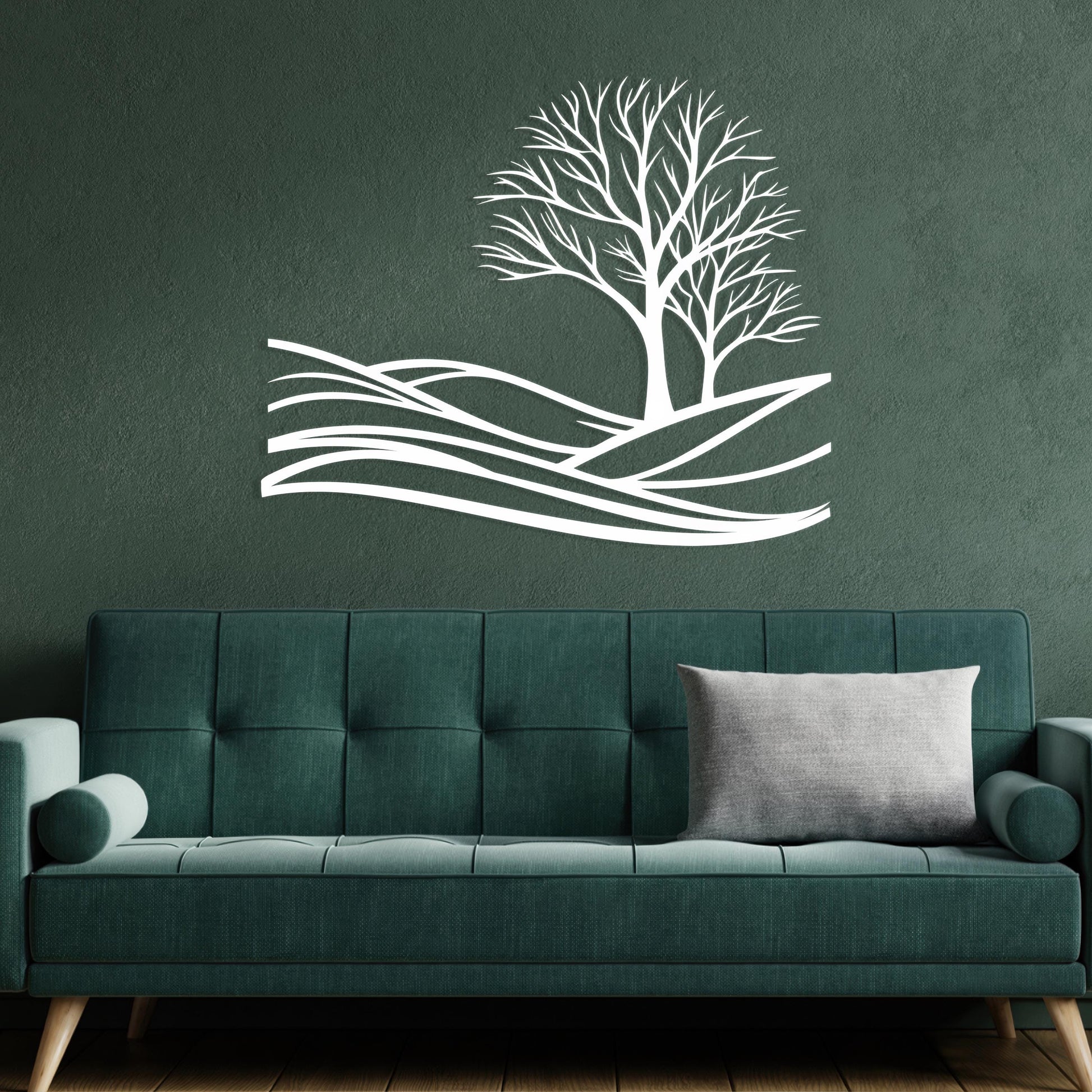 Minimalist Tree Metal Wall Art, Nature Inspired Line Decor, Unique Birthday Gift | Wallsignature