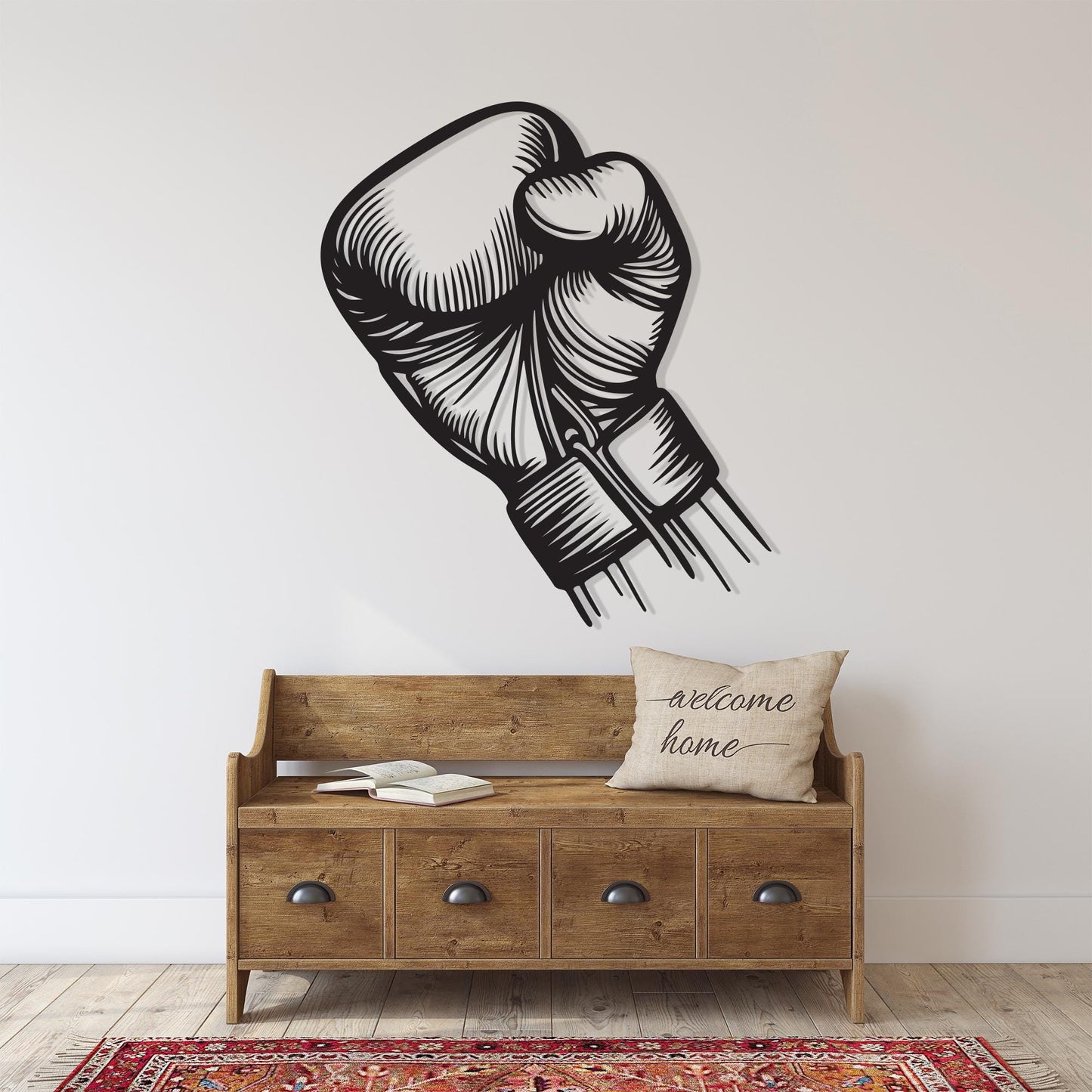 Boxing Glove Metal Wall Art bedroom interior styling