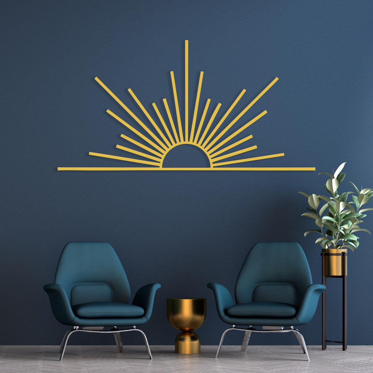 Metal Sun Wall Art bedroom interior styling