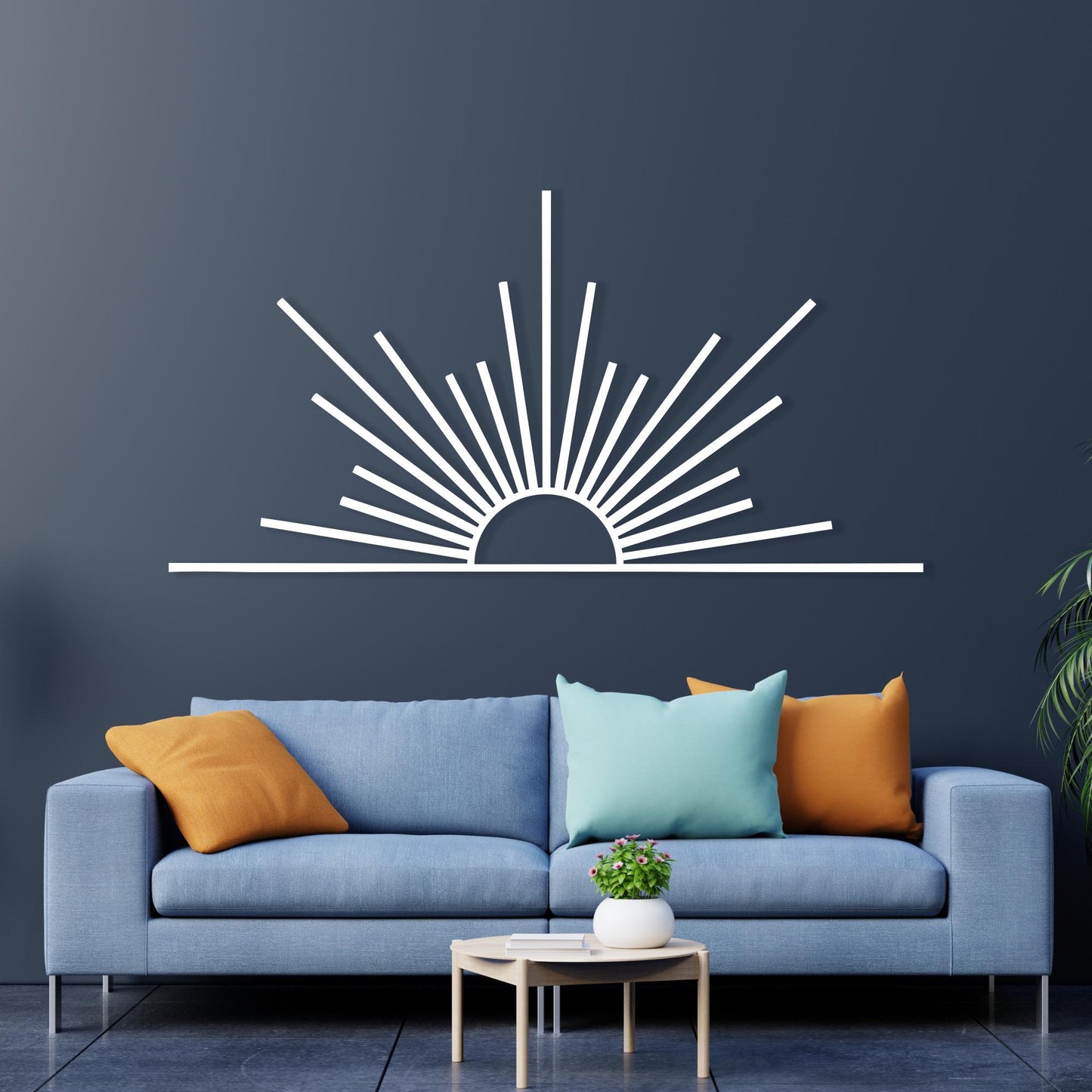 Metal Sun Wall Art, Sunrise Boho Decor For Living Room, Housewarming Gift | Wallsignature