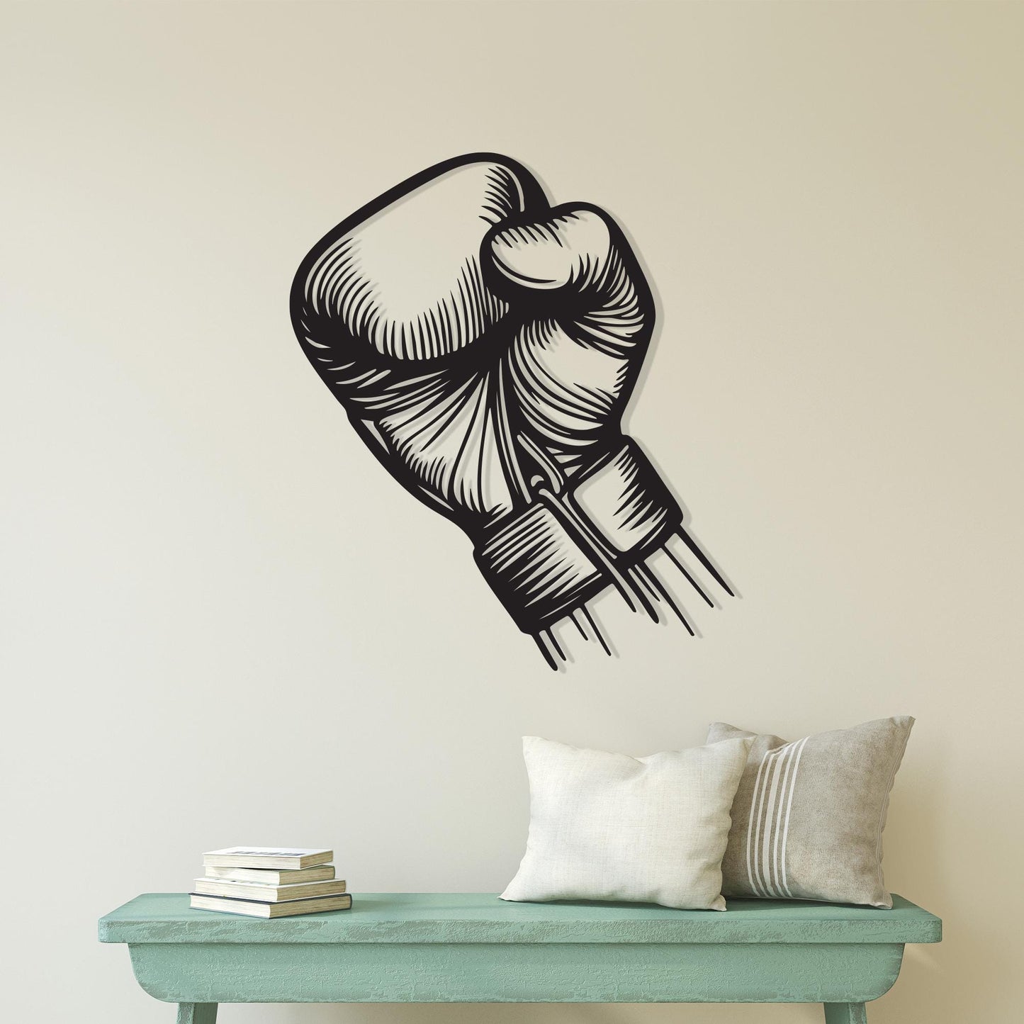 Boxing Glove Metal Wall Art, Modern Gym Room Decor, Unique Birthday Gift | Wallsignature