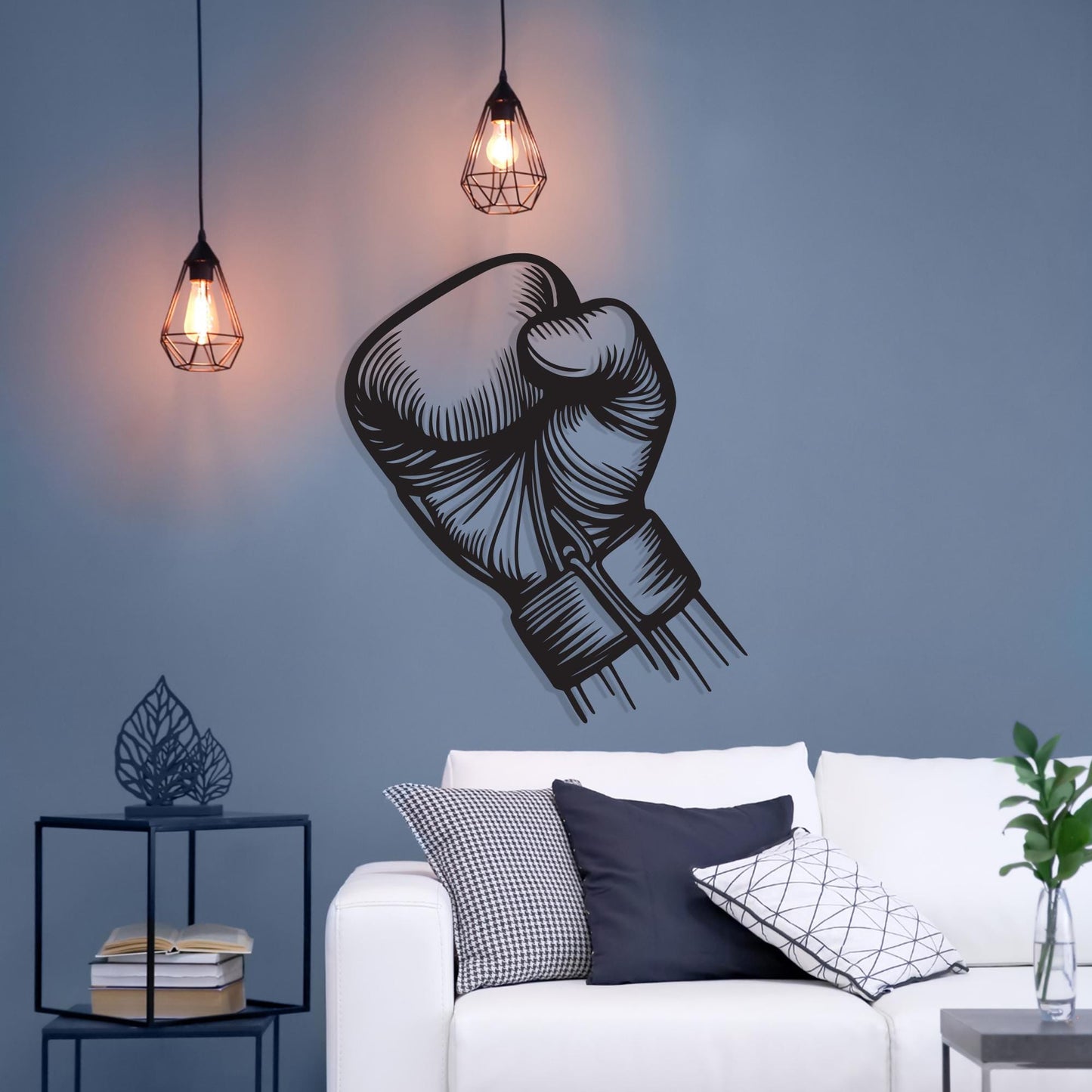 Boxing Glove Metal Wall Art, Modern Gym Room Decor, Unique Birthday Gift | Wallsignature