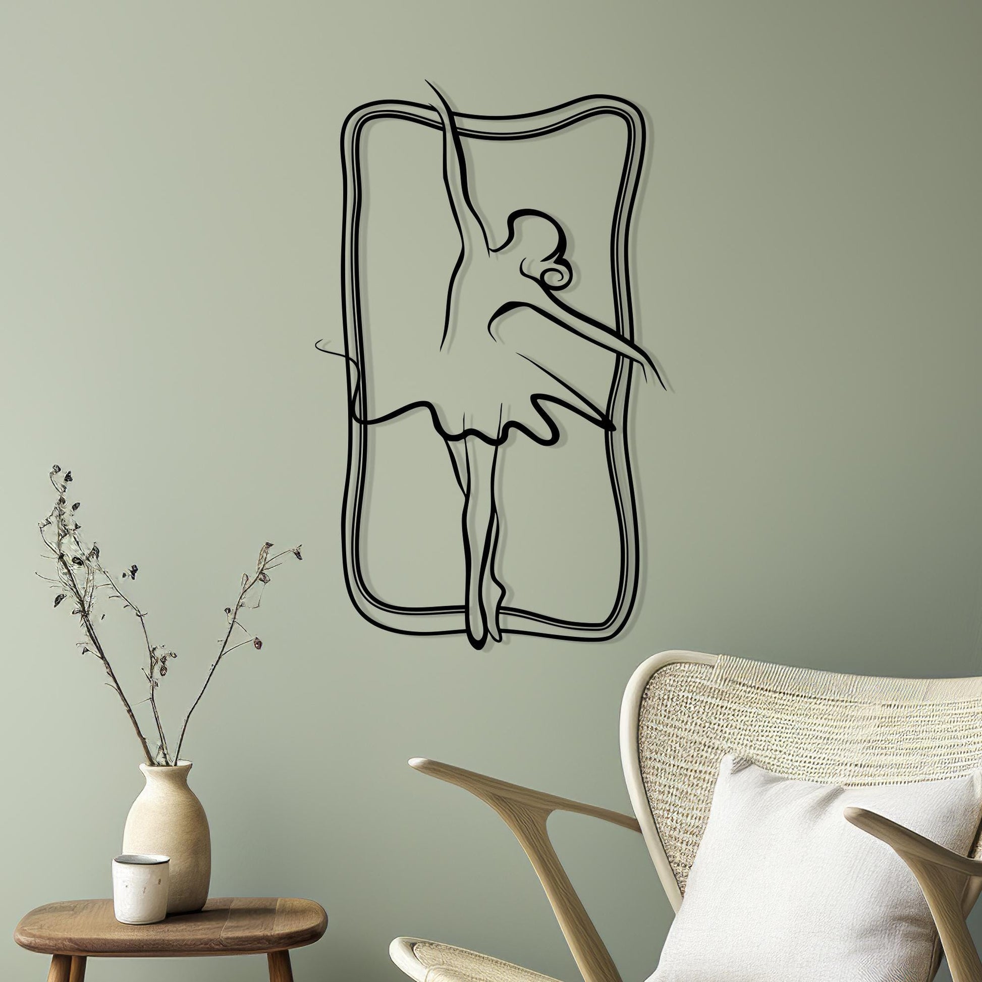 Metal Ballerina Wall Art – laser-cut steel wall decor