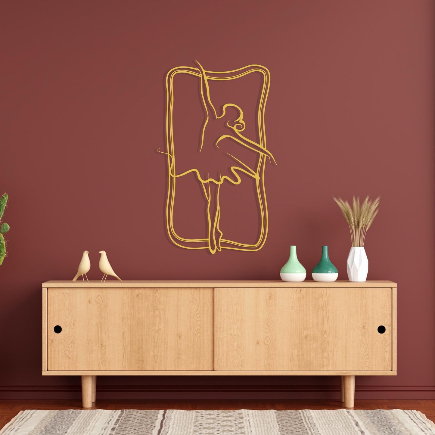 Metal Ballerina Wall Art colour options for the metal panel