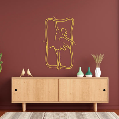 Metal Ballerina Wall Art colour options for the metal panel