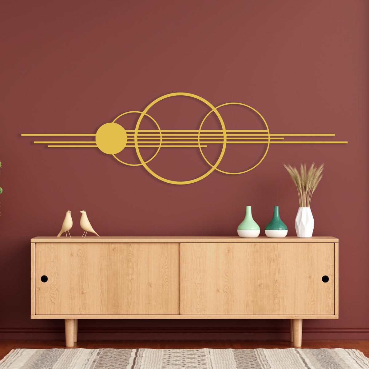 Geometric Metal Wall Art colour options for the metal panel