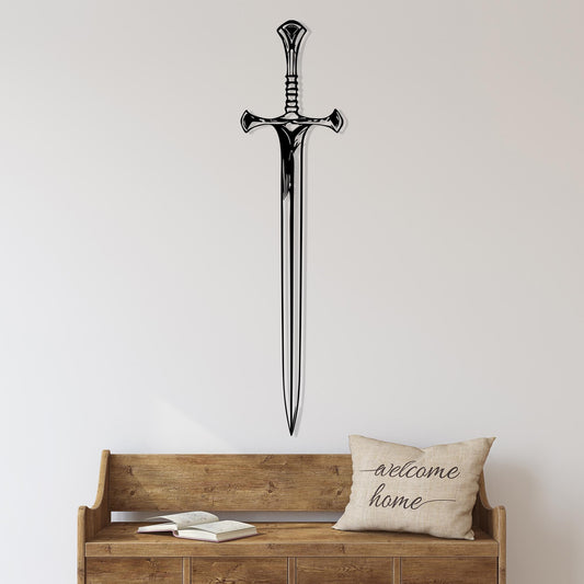 Large Metal Sword Wall Art | Medieval Fantasy Decor | Knight Weapon Sign | Man Cave Gift | Wallsignature