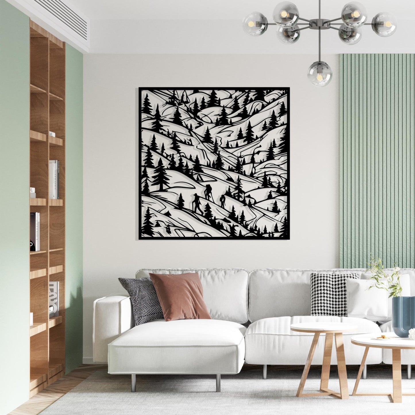 Pine Forest Metal Wall Art, 3D Hiking Scene, Unique Bithday Gift | Wallsignature