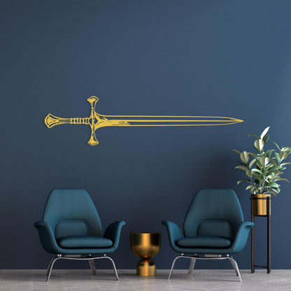 Steel Medieval Sword Wall Art bedroom interior styling