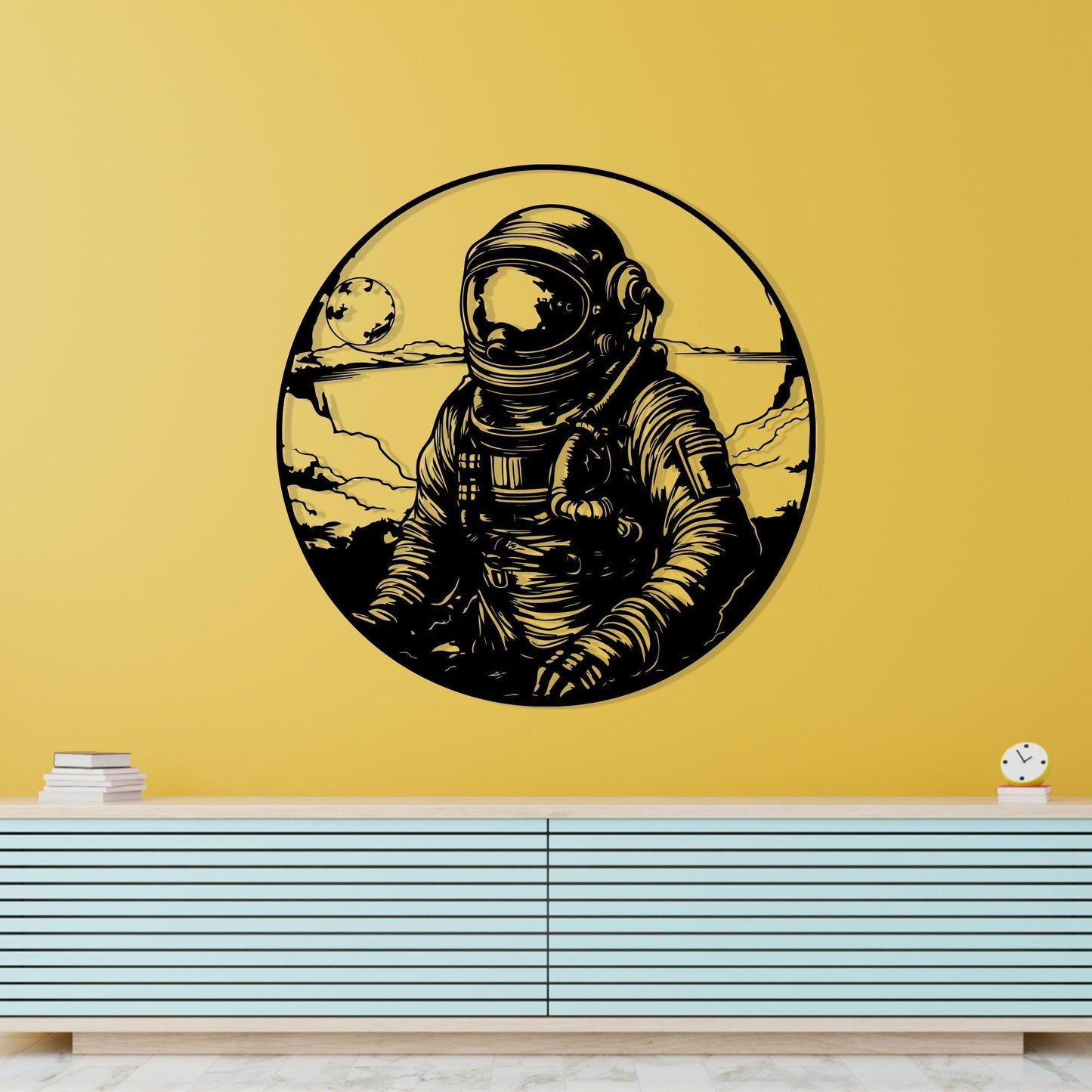 Astronaut Metal Wall Art – Space Decor for Kids Room & Sci-Fi Fans | Wallsignature