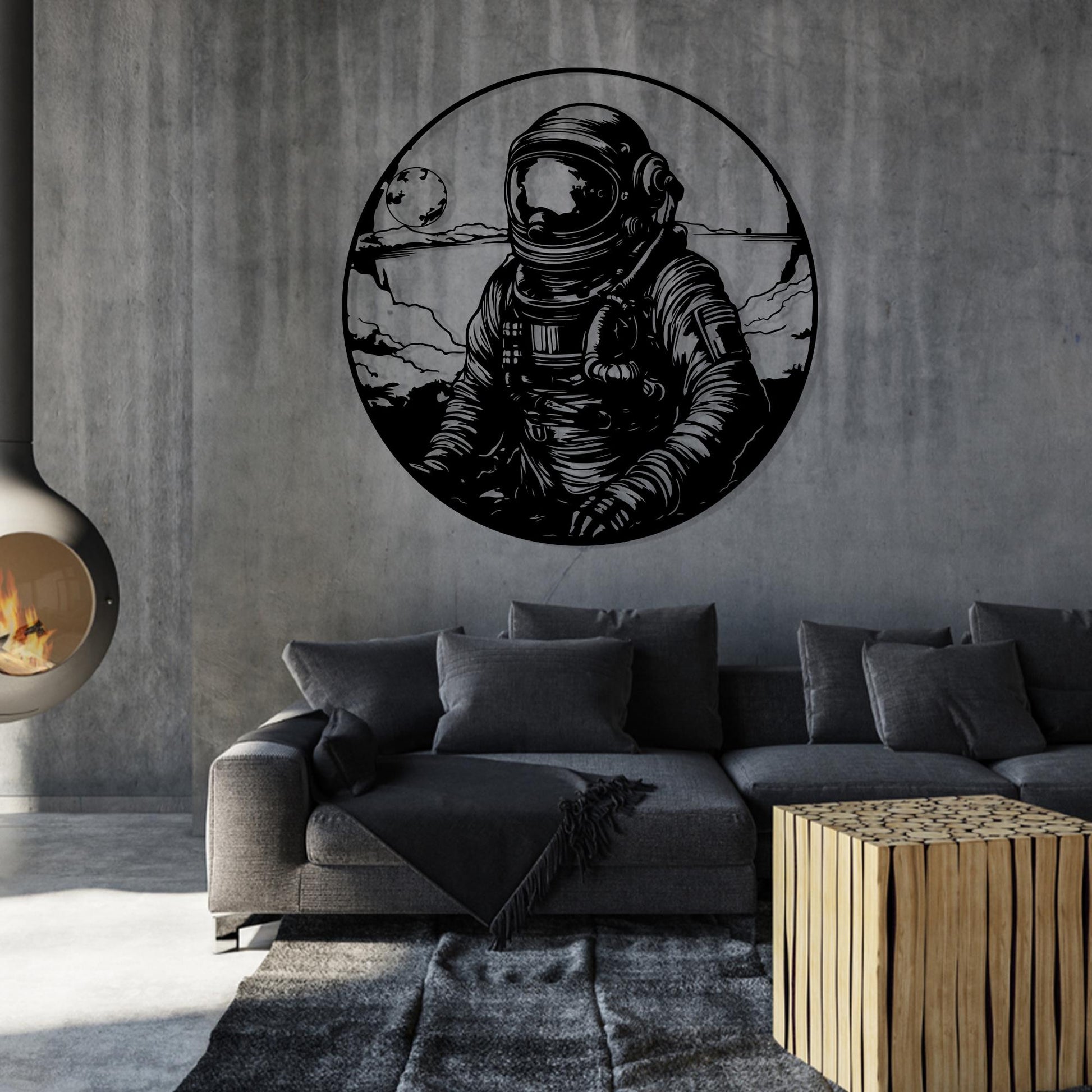 Astronaut Metal Wall Art – Space Decor for Kids Room & Sci-Fi Fans | Wallsignature