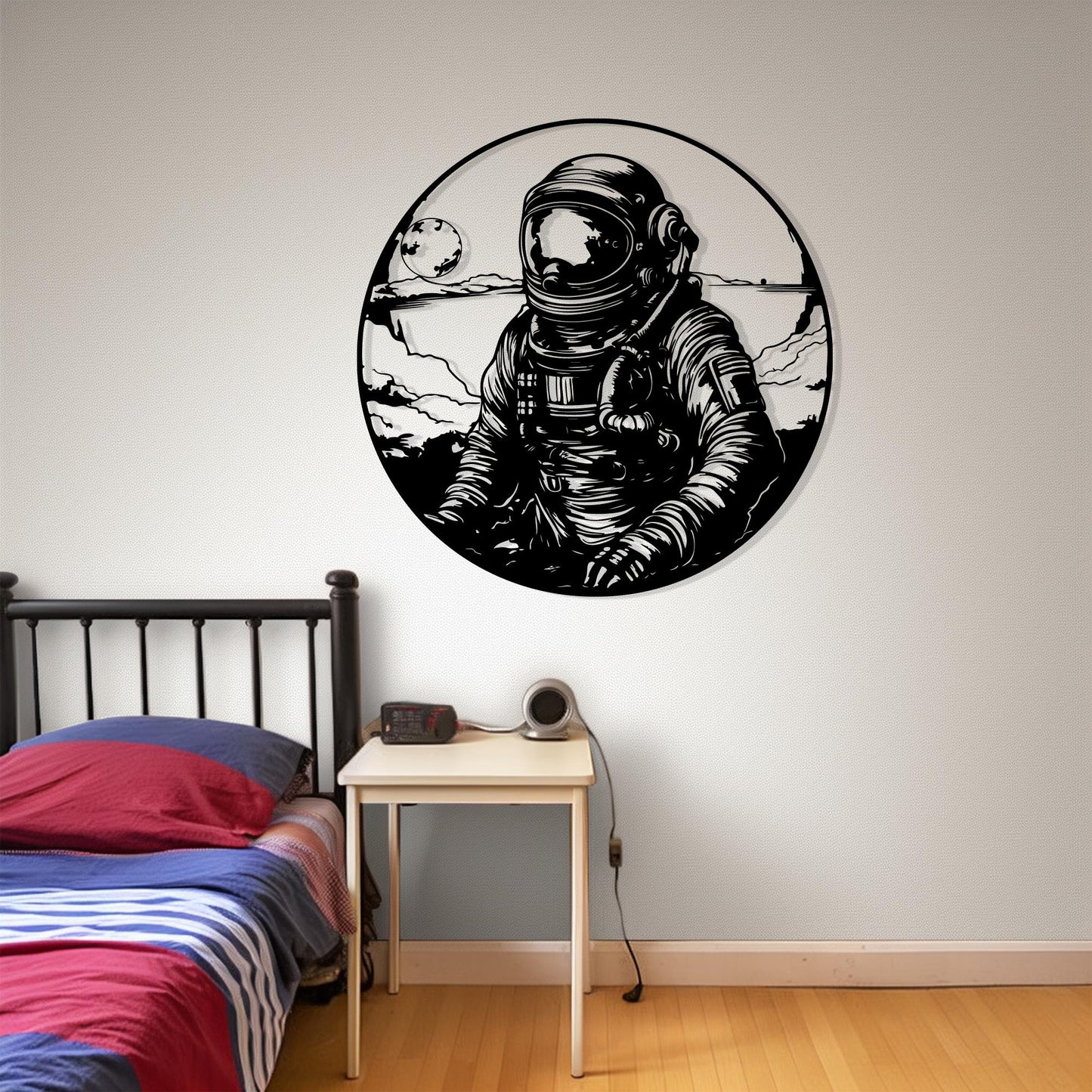 Astronaut Metal Wall Art – Space Decor for Kids Room & Sci-Fi Fans | Wallsignature