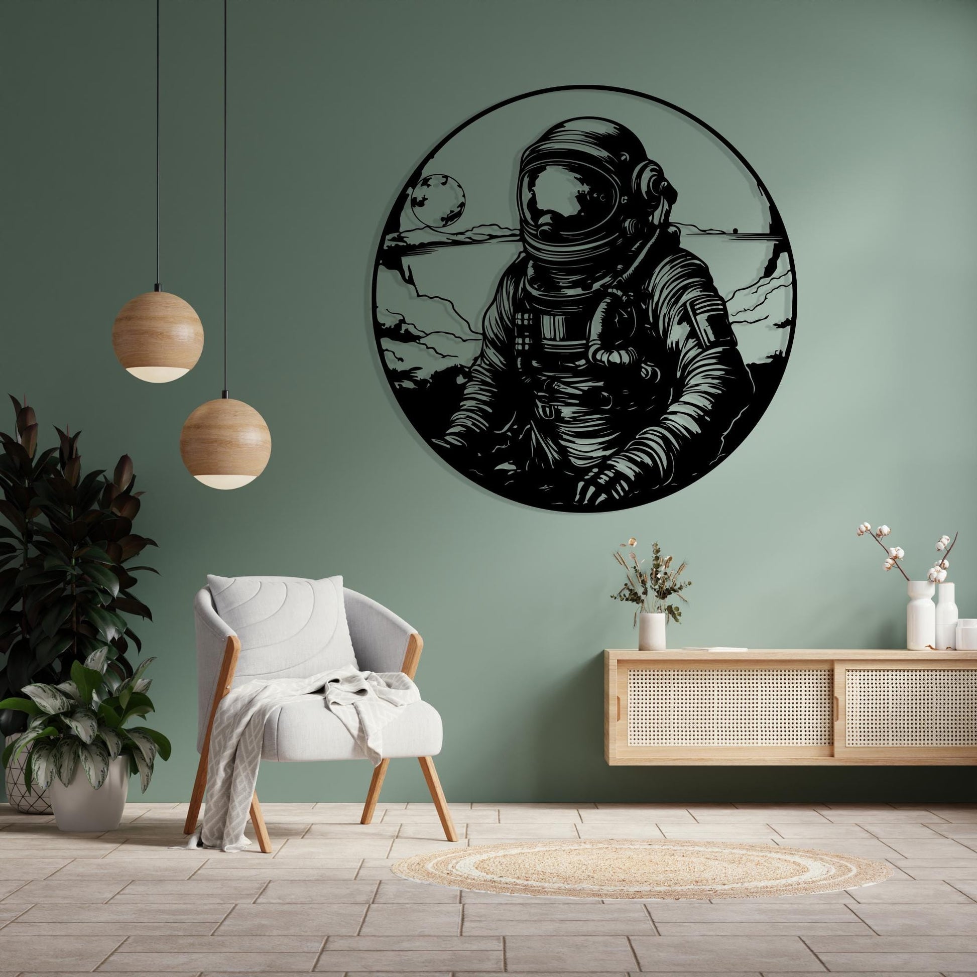 Astronaut Metal Wall Art – Space Decor for Kids Room & Sci-Fi Fans | Wallsignature