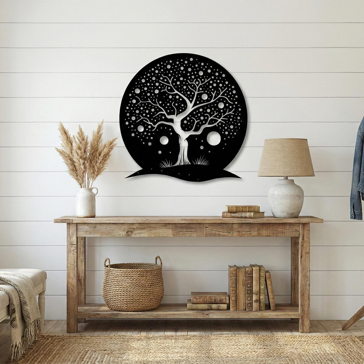 Whimsical Tree of Life Wall Art – laser-cut steel wall decor
