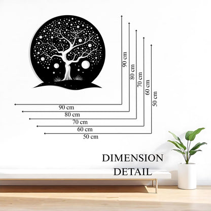 Whimsical Tree of Life Wall Art in a modern hallway