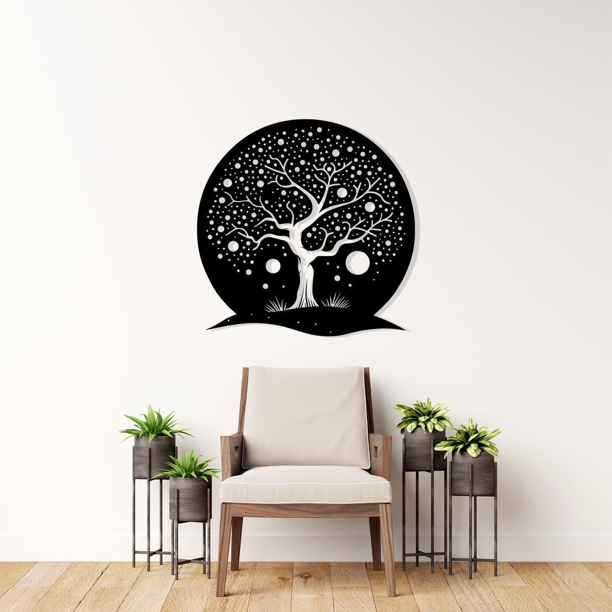Whimsical Tree of Life Wall Art colour options for the metal panel