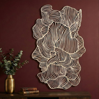 Black Metal Wall Art in a modern hallway