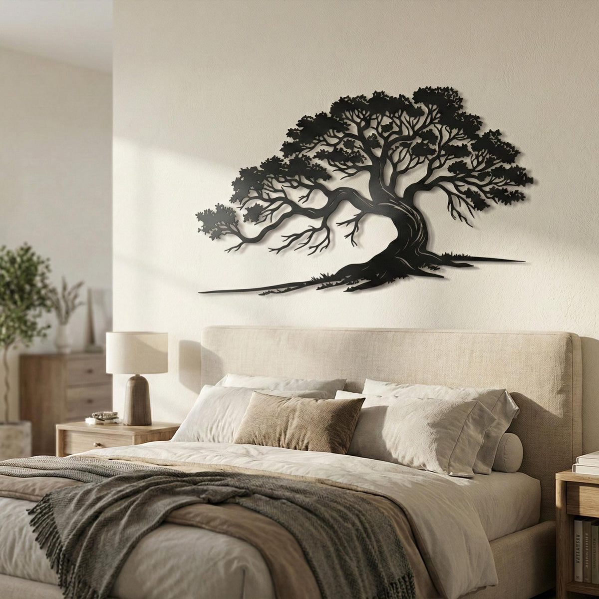 Large Oak Tree Metal Wall Art colour options for the metal panel