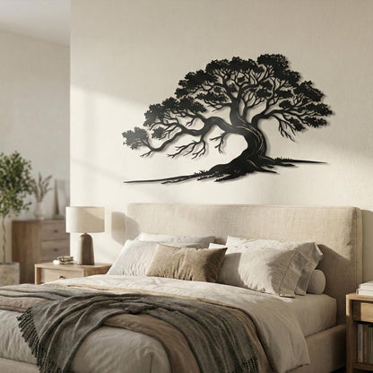 Large Oak Tree Metal Wall Art colour options for the metal panel