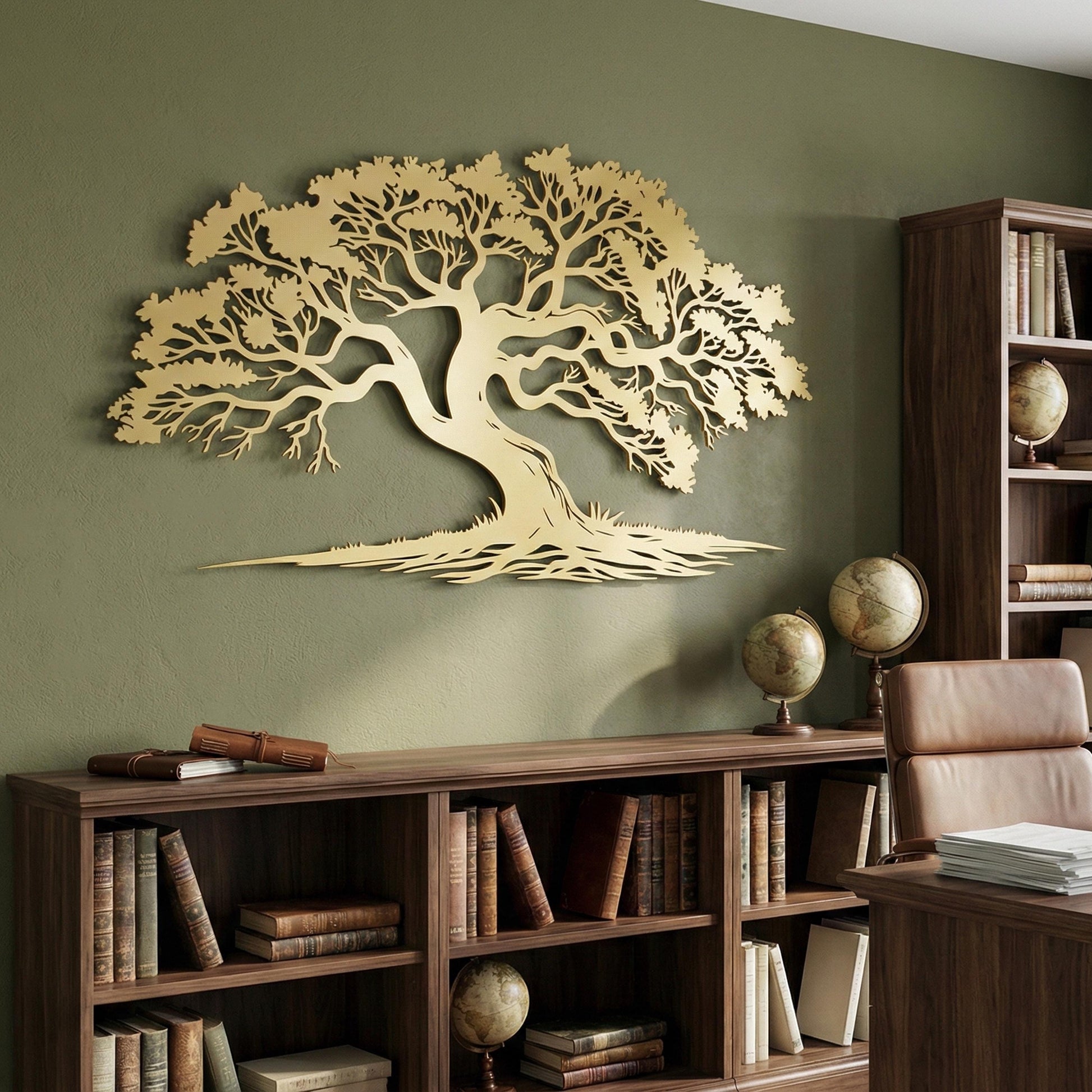 Metal Tree of Life Wall Art | Laser-Cut Oak Branch Decor | Wallsignature