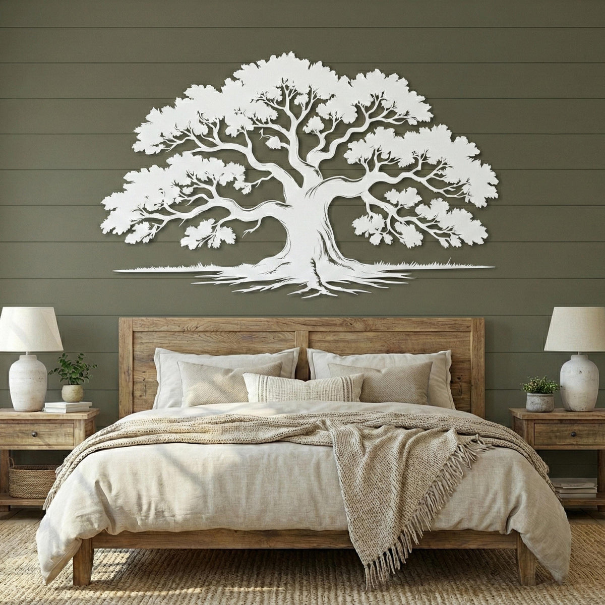 Metal Tree of Life Wall Art close-up of the powder-coated finish