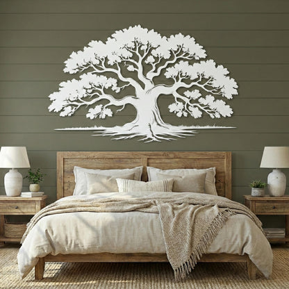 Metal Tree of Life Wall Art close-up of the powder-coated finish