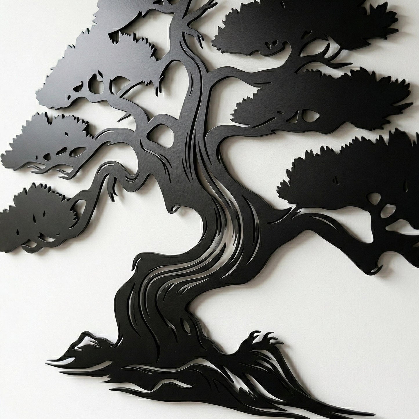 Metal Tree of Life Wall Art close-up of the powder-coated finish