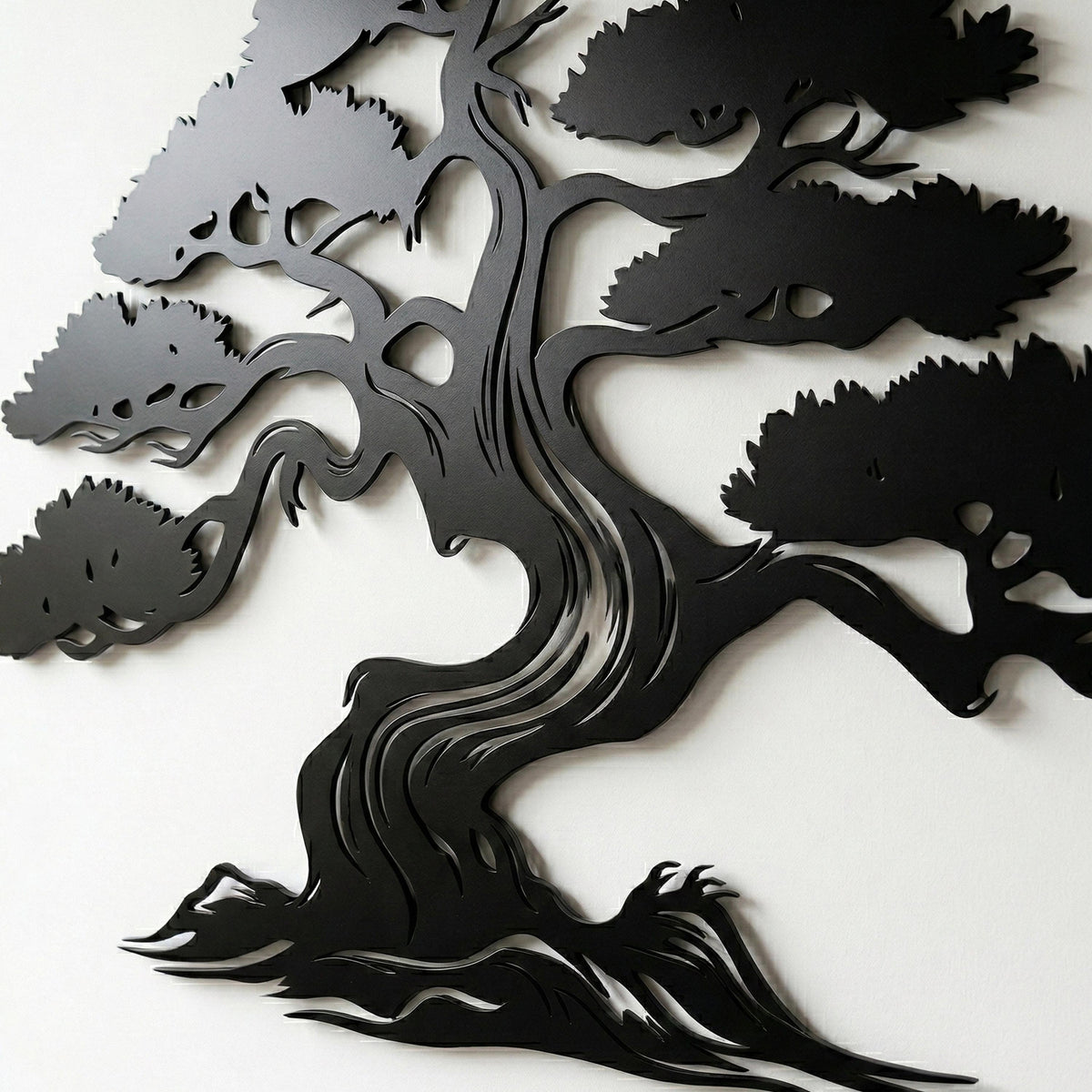 Metal Tree of Life Wall Art close-up of the powder-coated finish
