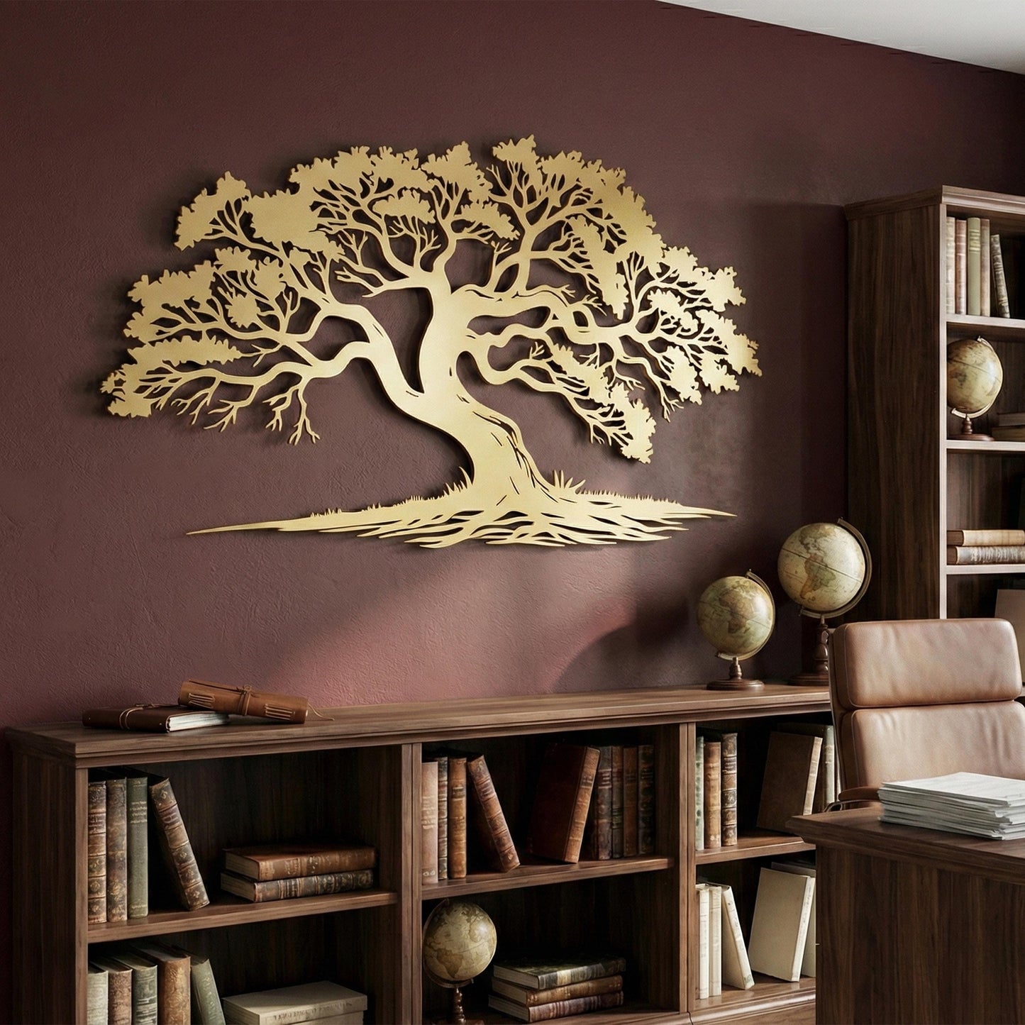Metal Tree of Life Wall Art | Laser-Cut Oak Branch Decor | Wallsignature