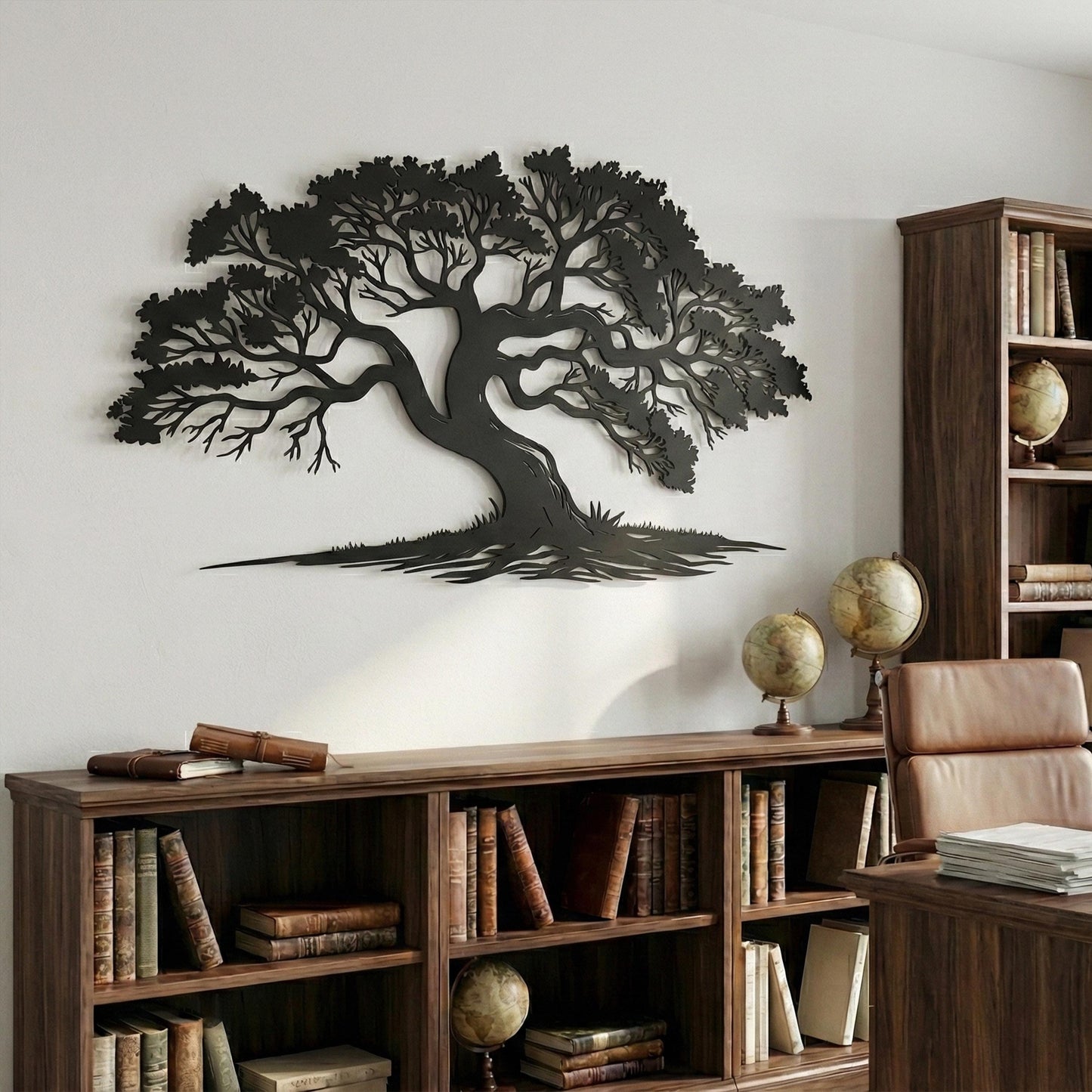 Large Metal Tree of Life Wall Art – laser-cut steel wall decor