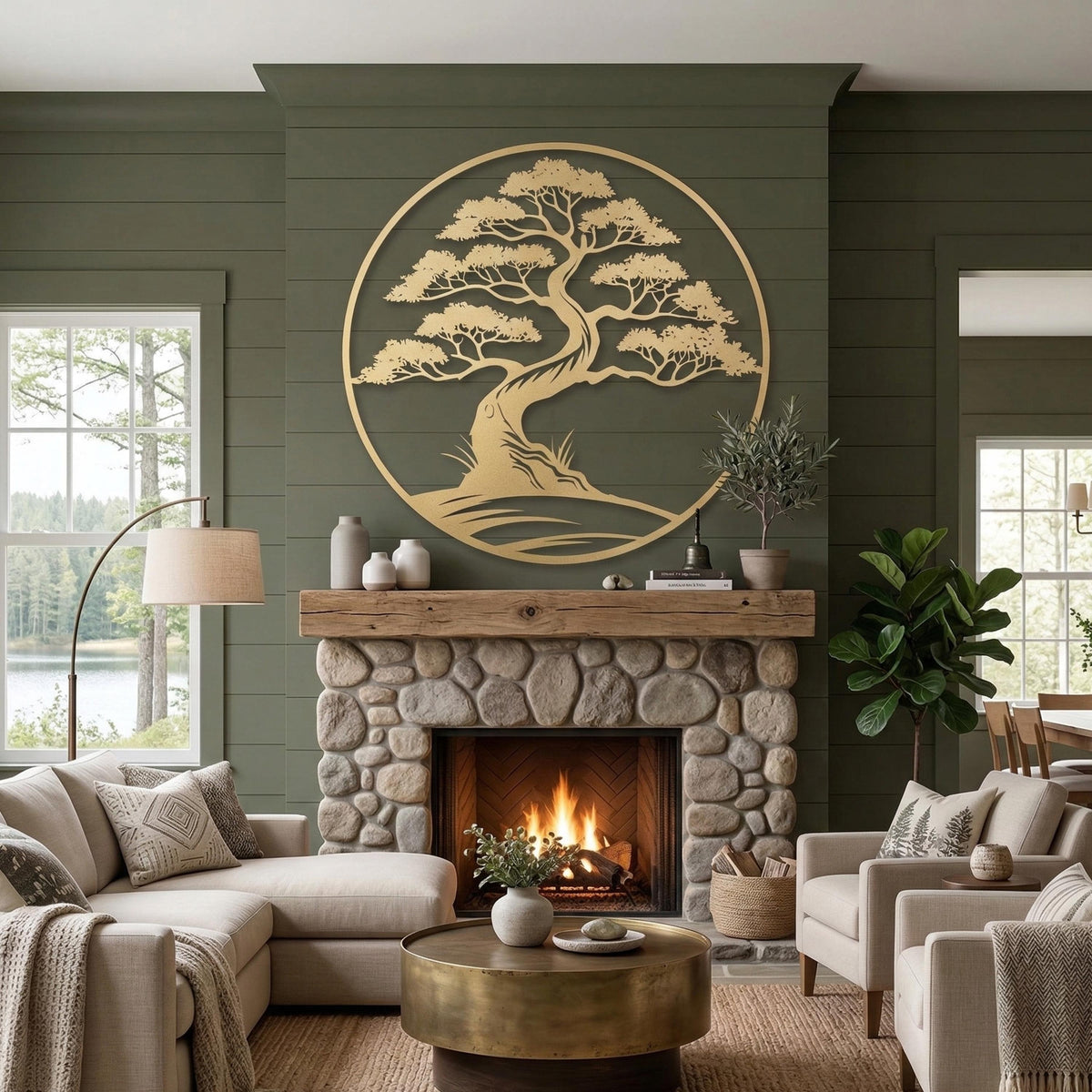 Bonsai Tree Metal Wall Art bedroom interior styling