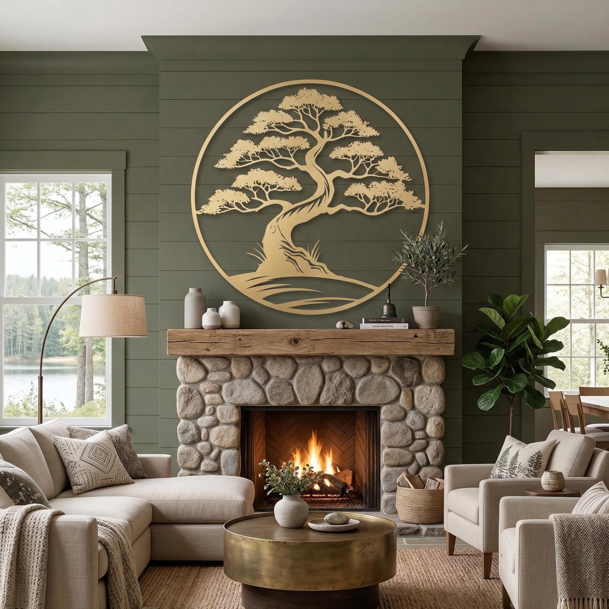 Bonsai Tree Metal Wall Art bedroom interior styling