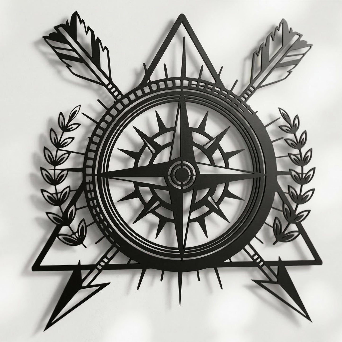 Rustic Arrow Compass Metal Wall Art, Explorer Decor | Wallsignature