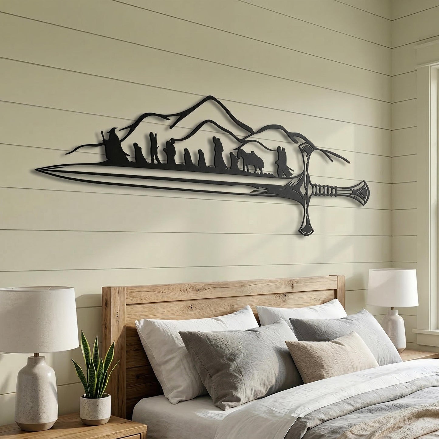 Lord of The Rings Metal Wall Art close-up of the powder-coated finish