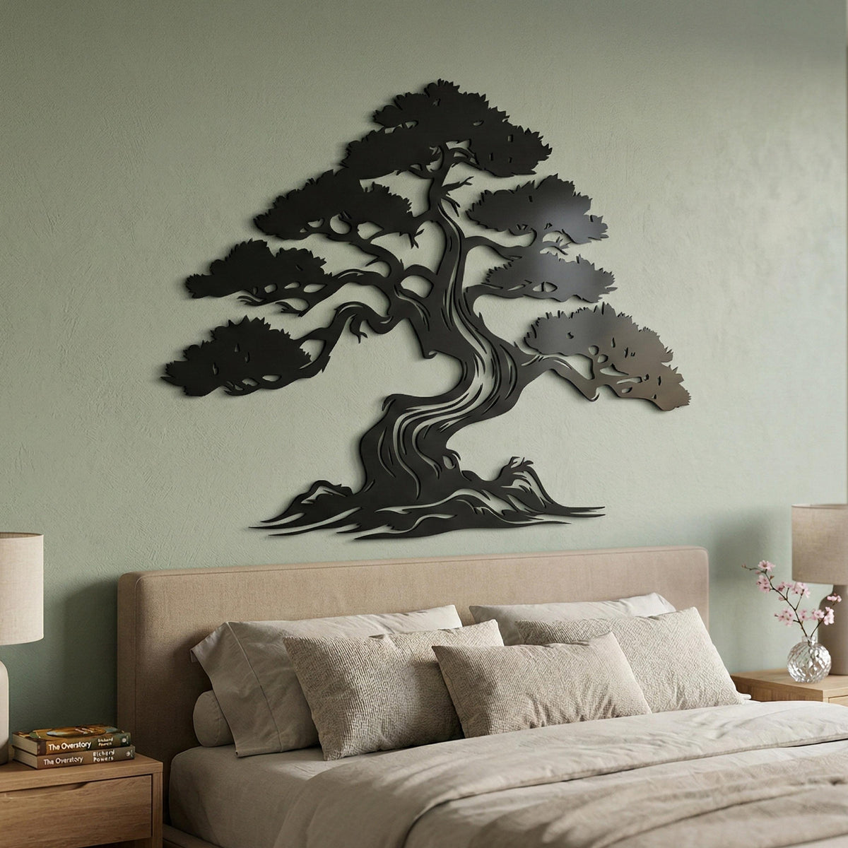 Metal Tree of Life Wall Art shown on a living room wall