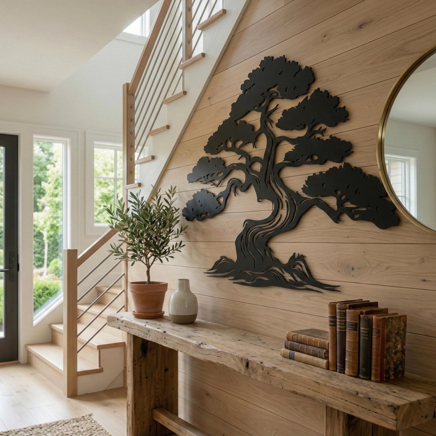 Metal Tree of Life Wall Art styled above a sofa