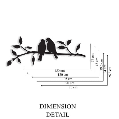 Metal Birds on Branch Wall Art styled above a sofa