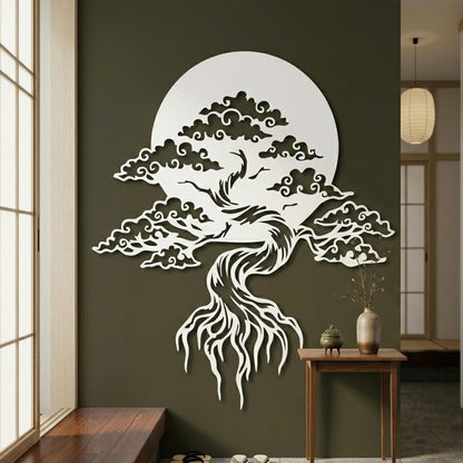 Bonsai Tree Metal Wall Art colour options for the metal panel