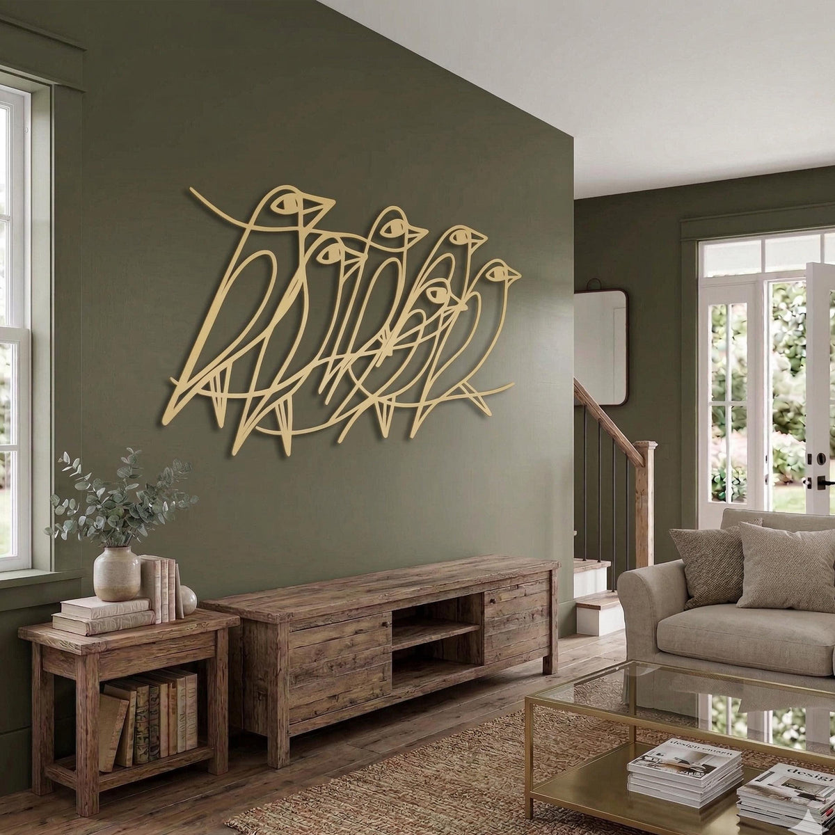 Minimalist Metal Bird Wall Art colour options for the metal panel
