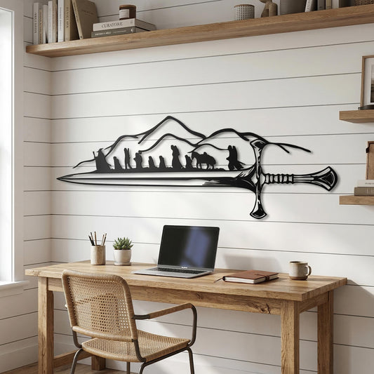 Lord of The Rings Metal Wall Art – laser-cut steel wall decor