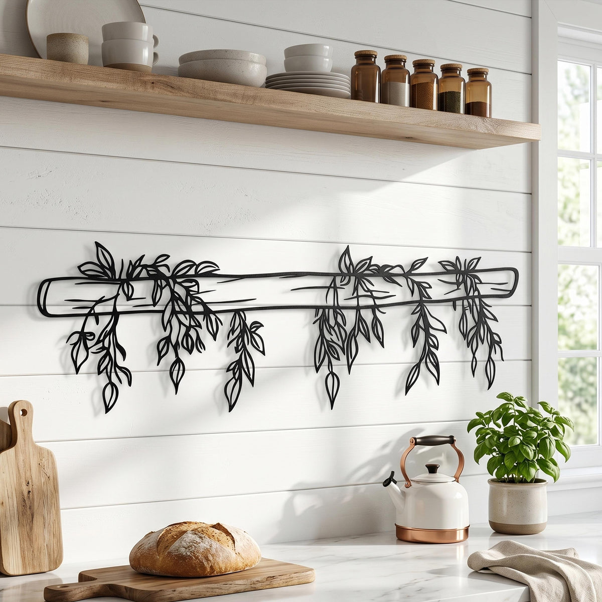 Metal Wall Art size guide with dimensions in cm and inches