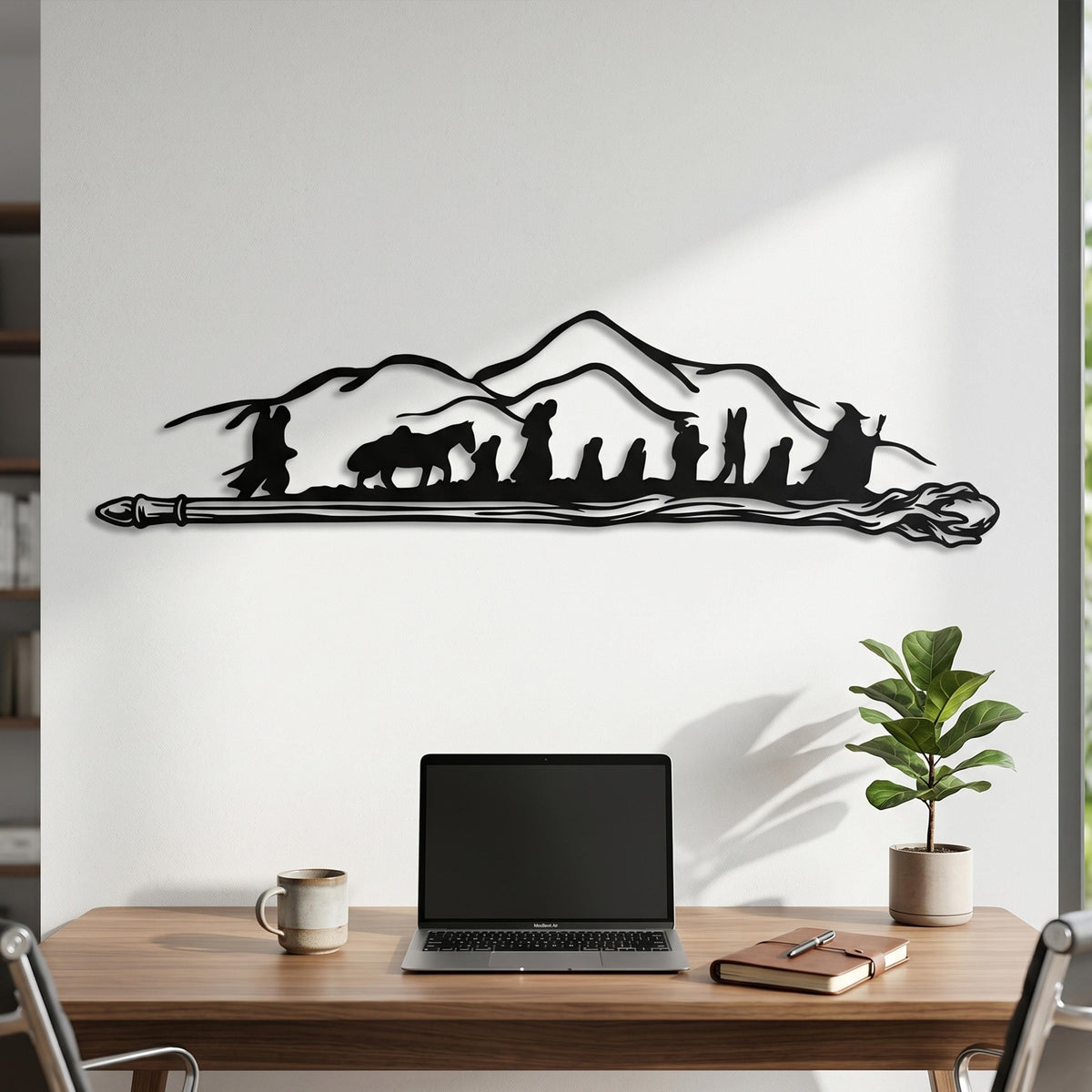 Adventurers Mountain Metal Wall Art – laser-cut steel wall decor