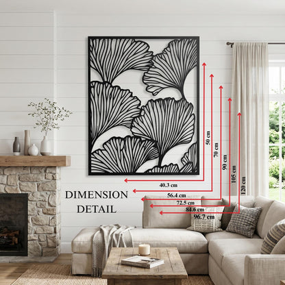 Metal Ginkgo Leaf Wall Art colour options for the metal panel