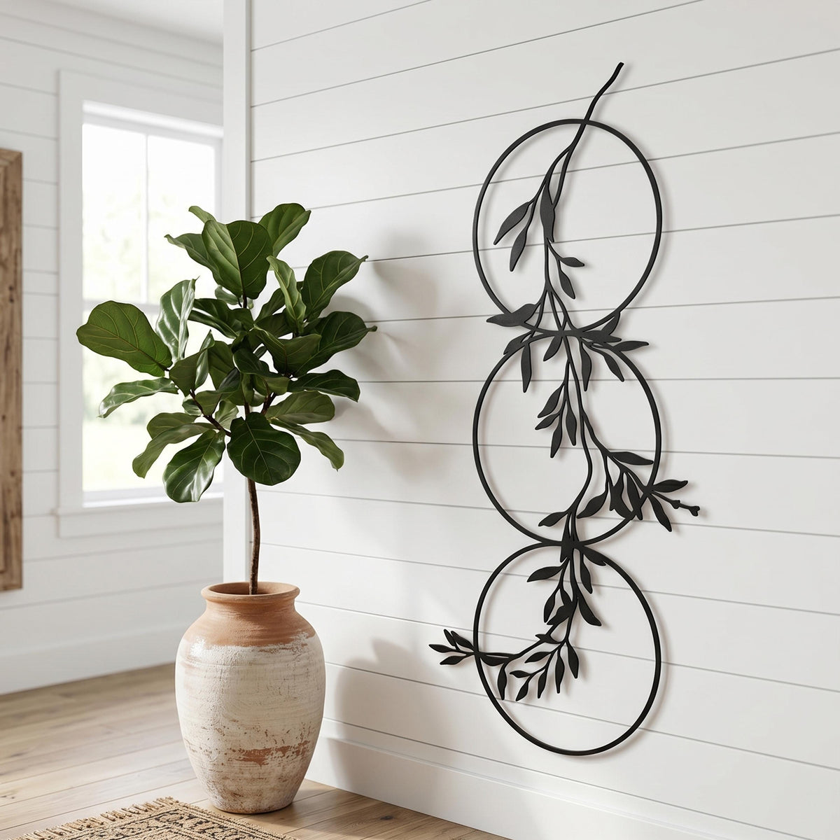 Vertical Metal Wall Art – laser-cut steel wall decor