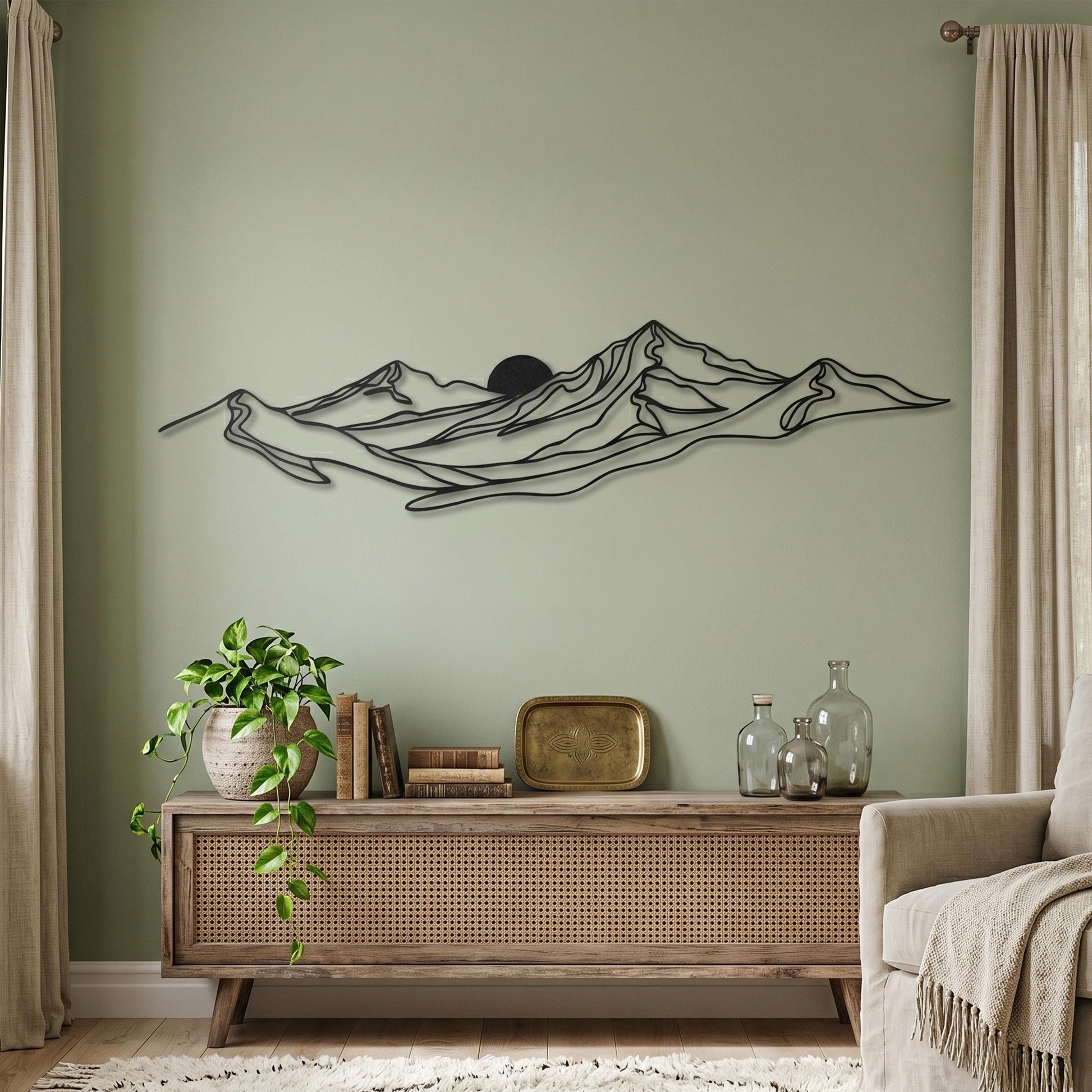 Metal Mountain Wall Art colour options for the metal panel