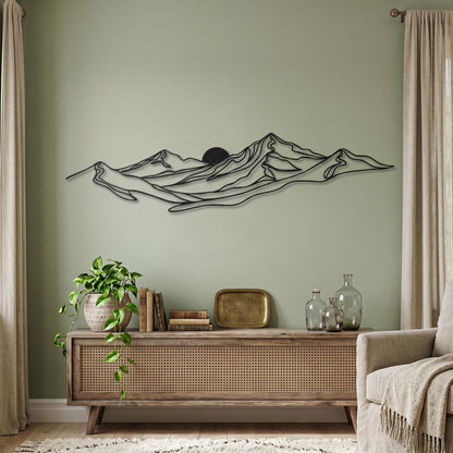 Metal Mountain Wall Art colour options for the metal panel