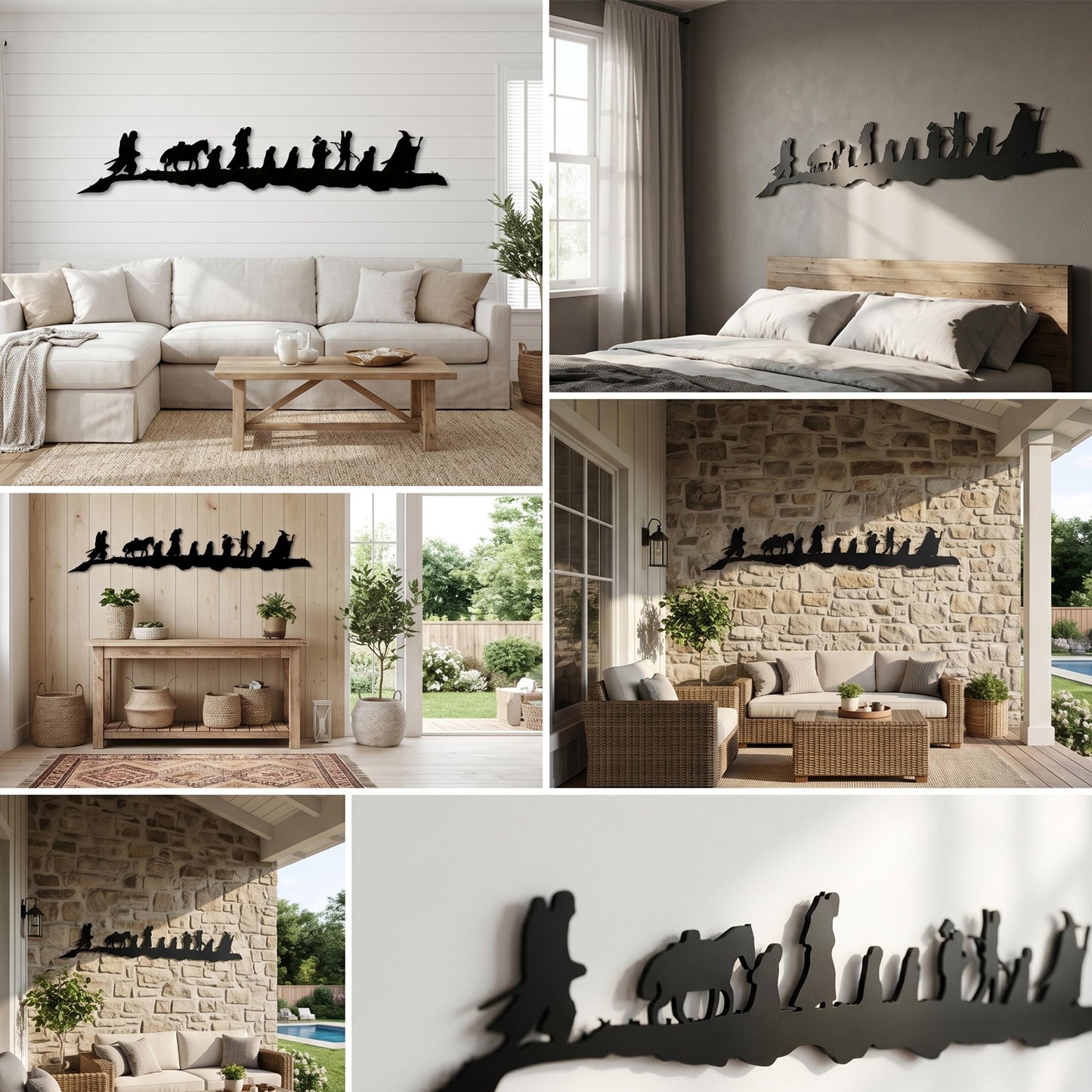 Fellowship Silhouette Decor colour options for the metal panel