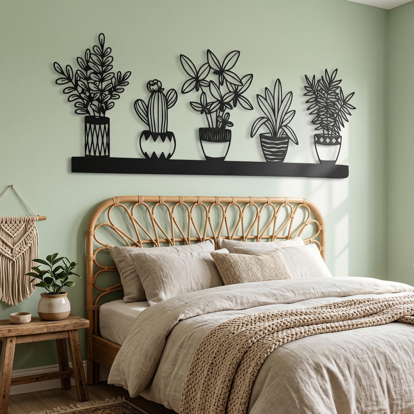Metal Wall Art bedroom interior styling