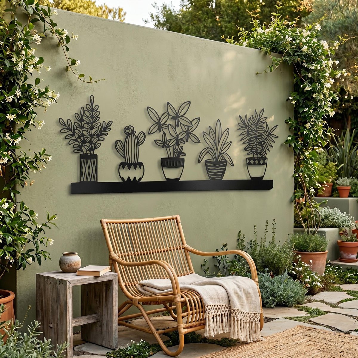 Metal Wall Art shown on a living room wall